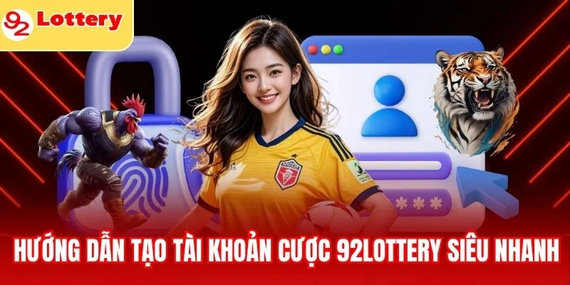 Hướng dẫn tạo tài khoản cược 92lottery siêu nhanh